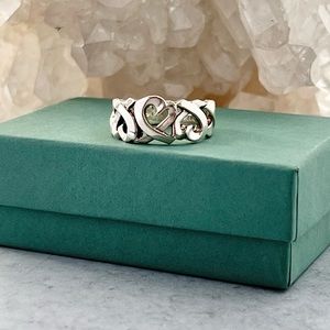 Tiffany & Co. Triple Loving Hearts Ring Sterling Silver Size 6